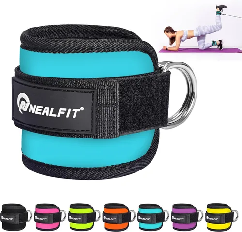 Vista 9 de NEALFIT Ankle Strap for Cable Machine, Gym Ankle Cuff for Kickbacks, Leg Extensions, Glute Workouts, Booty Hip Abductors Exercise for Women and Men