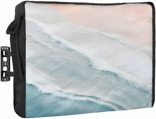 Vista 14 de Funda para TV al aire libre con bandera americana de 30 a 32 pulgadas, resistente al mal tiempo e impermeable, con franjas rojas y estrella azul