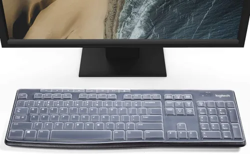 Vista 7 de CaseBuy Logitech MK370 MK270 MK295 Teclado inalámbrico y teclado Logitech K200 K260 K270 MK200 MK260 (transparente)