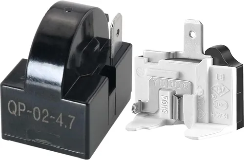 Vista 8 de Relé compresor de refrigerador y kit de sobrecarga JJHXSM Relés de arranque para refrigerador QP2-4R7 de 4.7 Ohm, 3 pines, relés de arranque PTC