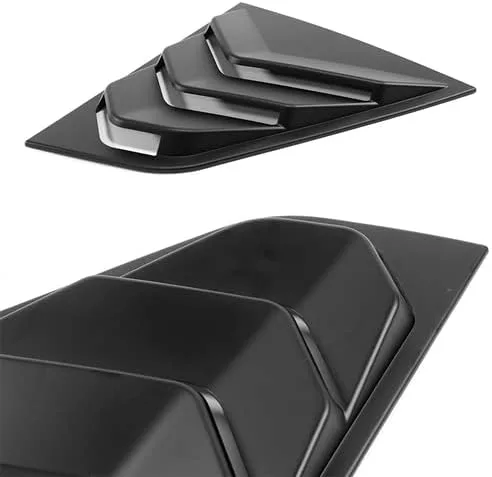Vista 2 de 2 rejillas de ventilación de plástico ABS para ventana lateral trasera, compatible con Nissan 370Z 2009-2020, 2010 2011 2012 2013 2014 2015 2016