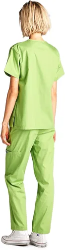 Vista 3 de Dagacci - Juego de uniformes médicos para mujeres y hombres camisa y pantalón quirúrgicos