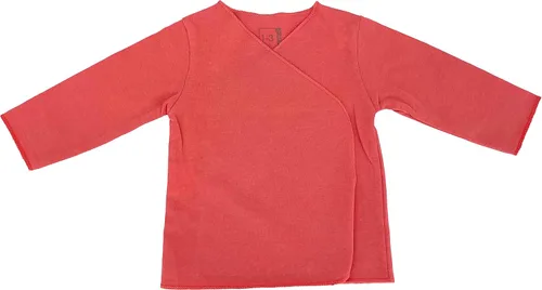 Vista 3 de PAFULY - Paquete de 2 camisetas de manga larga estilo kimono de 100 % algodón para niñas (2 piezas de 0 a 1 mes, 2 piezas de 1 a 3 meses)