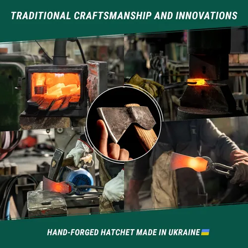 Vista 7 de BeaverCraft Hacha de Tallado de Madera con Funda AX1 - Hachas Forjadas Bushcraft para Acampar - Hacha de Bosque Pequeña para Cortar, Dividir