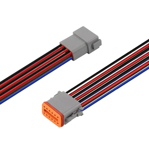 Vista 11 de Deutsch Conector DT de 2 Pines, Conector Eléctrico Automotriz Impermeable DT de 2 Vías Macho Hembra Enchufe Arnés de Cableado, con Cable de Alambre