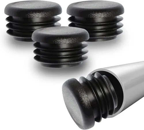 Vista 14 de Prescott Plastics Tapones redondos de plástico de 1 pulgada (1.000 in), insertos, tapas de extremo negras para tubos de metal, tapones de hardware