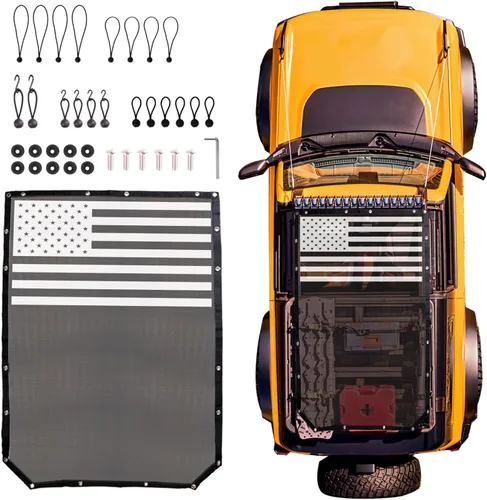 Vista 11 de Parasol Compatible con Ford Bronco 2021 2022 2023 2024 2025 Nuevo Ford Bronco de 2 Puertas Parasol Bikini Top Techo Bimini Red de Malla Suave