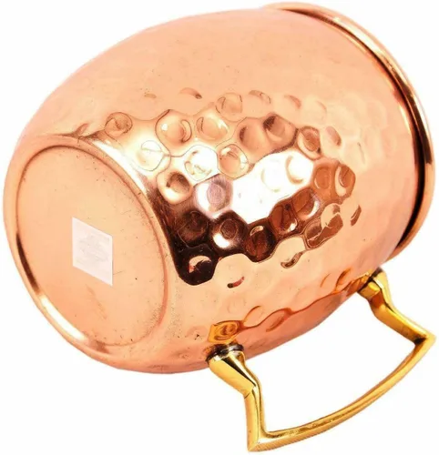 Vista 3 de UNIWARE Herramientas de barra de cobre y bebidas/Tazas Moscow Mule (taza de mulas de cobre de 18 onzas)