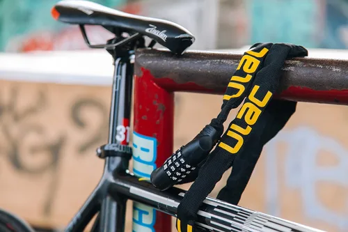 Vista 2 de ULAC Street Fighter Neo - Candado de cadena antirrobo con combinación de 4 dígitos reiniciable (negro)