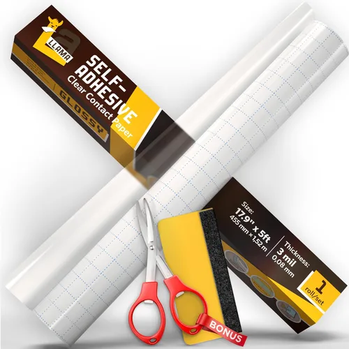 Vista 9 de Papel adhesivo transparente de 13.5 x 5 pies, rollo autoadhesivo multiusos para despegar y pegar