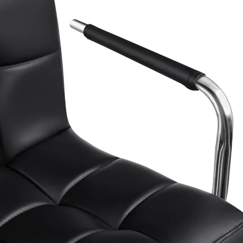 Vista 47 de Yaheetech - 4 taburetes de bar ajustables de terciopelo, taburetes de cocina, sillas de comedor giratorias hidráulicas con reposabrazos, terciopelo