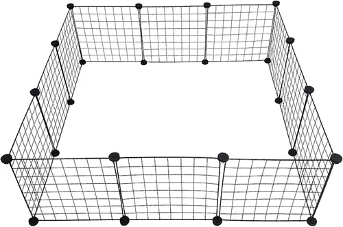Midlee Paneles de jaula de rejilla para conejillos de indias, juego de 12