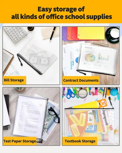 Vista 6 de SUNEE Bolsa de malla de plástico con cremallera de 4.6 x 9.2 pulgadas (negro, 24 paquetes), pequeña bolsa con cremallera resistente al agua