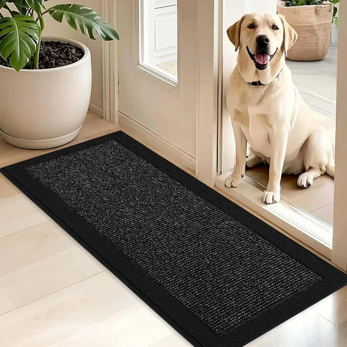 Vista 11 de BEQHAUSE Tapete para puerta interior de 20" x 32", Tapetes atrapa suciedad antideslizantes para entrada lavables, Tapete de bienvenida resistente a