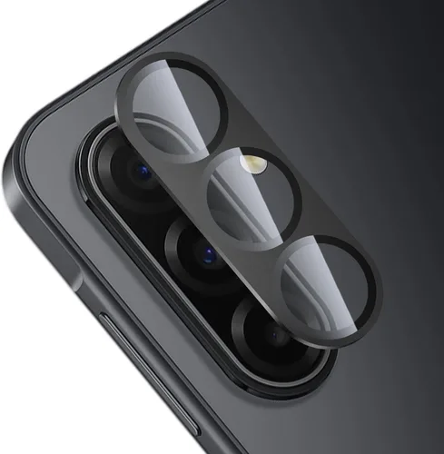 Vista 9 de TENOC Protector de lente de cámara para Samsung Galaxy A15, cubierta de pantalla de cámara de vidrio templado 9H, anillo individual de metal negro