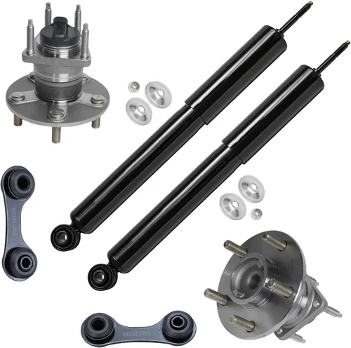 Vista 247 de Detroit Axle - Kit de cubos de rodamiento de rueda delantera de 6 piezas para Dodge Dart 2013-2016, Chrysler 200 2015-2017, 2 cojinetes de rueda