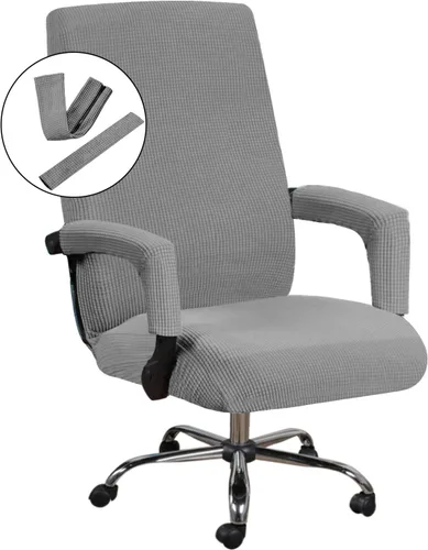 Vista 8 de H.VERSAILTEX Fundas para silla de oficina en casa, fundas elásticas para silla de escritorio de computadora, respaldo medio y alto, universal, funda