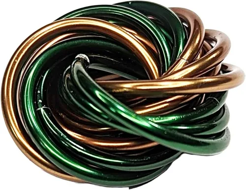 Vista 58 de Bola Fidget Möbii (MultiColor): Herramienta de juguete silenciosa para aliviar el estrés, ansiedad y estimular el ADHD para el hogar, viajes, Cromo