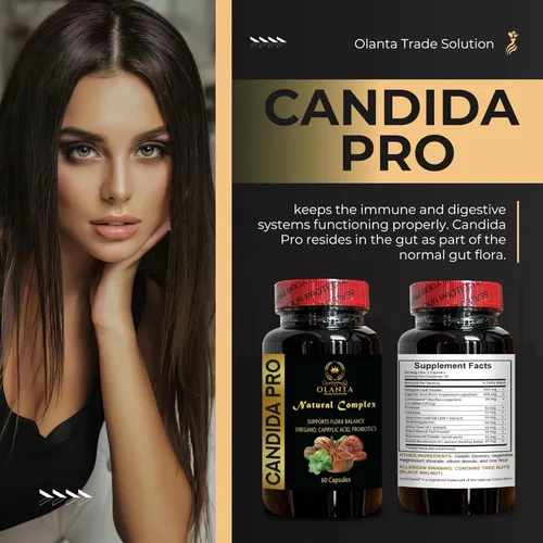 Vista 6 de Generic Candida PRO - Complejo probiótico de salud intestinal, nogal negro, ajenjo, hongo reishi, suplemento de aceite de orégano, suplementos