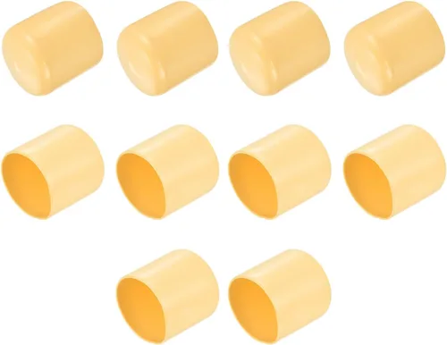 Vista 17 de uxcell 10 tapas de goma de 0.984 in (1 pulgada) de vinilo de identificación redonda tapa tapa de rosca protectores de rosca negro