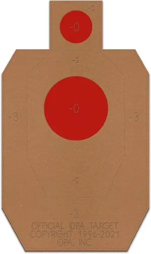 Vista 3 de Objetivos oficiales de tiro de cartón IDPA, objetivo de torso de competencia, objetivo de tiro de silueta, rifles, pistolas y escopetas, fabricado