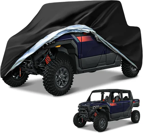 Vista 11 de NEVERLAND Fundas UTV de 2 plazas, lado a lado, impermeable, para exteriores, con bandera estadounidense, compatible con Polaris Ranger RZR Can-Am