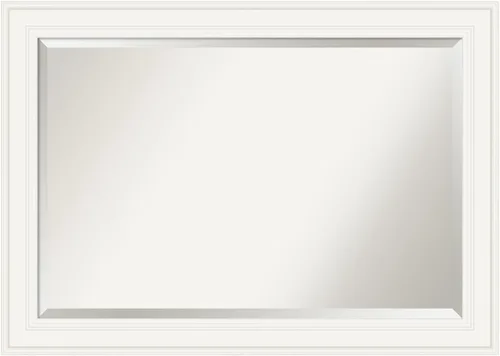 Vista 27 de Amanti Art - Espejo de baño blanco para sobre lavabo, espejo de tocador rectangular blanco de 35x45 para gabinete, marco moderno extragrande, se