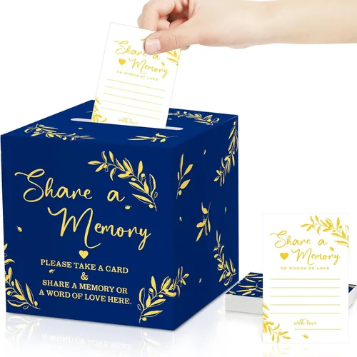 Vista 9 de Pajean 50 tarjetas de memoria para colecciones de vida, tarjetas de memoria, ideas de tarjetas de invitados para funerales, graduaciones, bodas