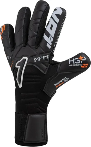 Vista 5 de Rinat Kratos-Prime Guantes de portero – Látex XP súper suave Corte negativo Absorción de impactos Correa ajustable Pulsera elástica Negro