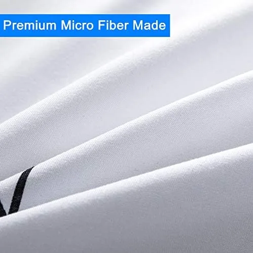 Vista 5 de KFZ Juego de funda de edredón triangular, tamaño Queen, 3 piezas, súper suave, color blanco y negro, tamaño Queen con 1 funda de edredón