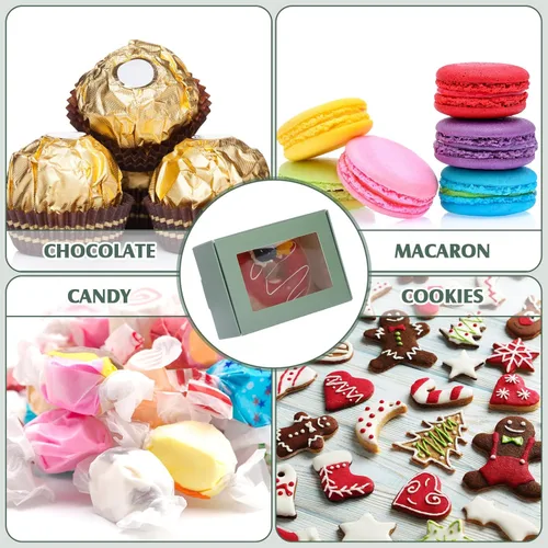 Vista 89 de Zonon 30 piezas de cajas de jabón para embalaje casero, mini cajas de regalo de papel kraft con ventana para panadería, caramelos, fabricación