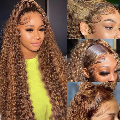 Vista 23 de Pelucas de cabello humano con encaje frontal de 13 x 6 pulgadas, color borgoña 99j