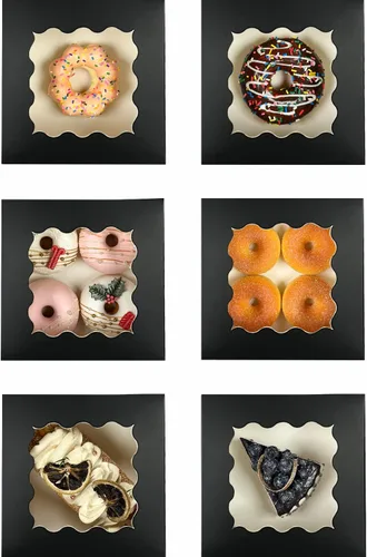 Vista 8 de Bakepacker 60 piezas Cajas para galletas negras de 6 x 6 x 3 pulgadas, fáciles de montar, cajas para macarrones y repostería con ventana