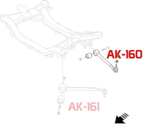 Vista 5 de Godspeed AK-160 Brazos de control inferiores delanteros ajustables, juego de 2, compatible con Hyundai Genesis Coupe 2009-16