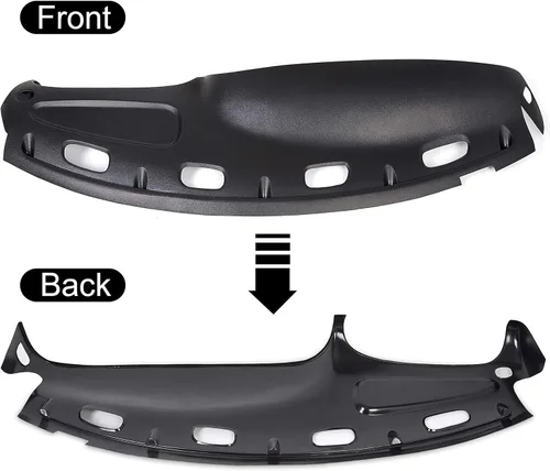 Vista 6 de ECOTRIC Cubierta de Tablero Compatible con Dodge Ram 1500 1998-2001/Dodge Ram 2500 3500 1998-2002, Cubierta Negra para Tablero