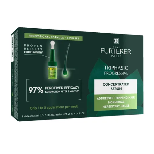 Vista 5 de Suero concentrado progresivo trifásico de René Furterer para el adelgazamiento del cabello hereditario y hormonal - Sin medicamentos - Línea