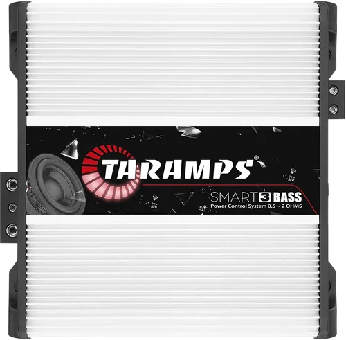 Taramps Smart 3 Bass 0.5 a 2 ohmios 3000 vatios RMS, multiimpedancia, 1 canal, amplificador para subwoofer de coche, clase D de alta potencia,
