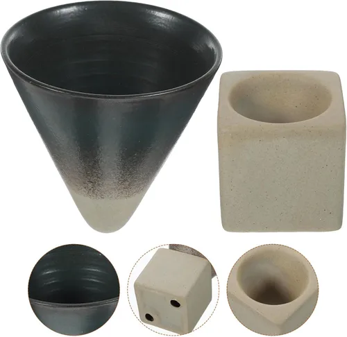 Vista 6 de Mobestech 1Set Vintage Ceramic Milk Mug for Coffee Tea and Latte Stylish Water Cup with Stable Base for Home Office and Cafe Use Elegant Design and