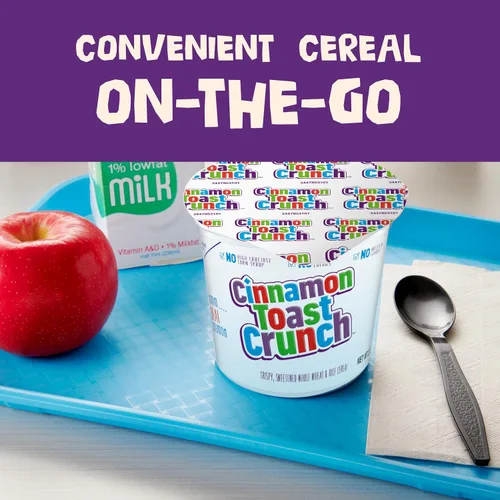 Vista 7 de Cinnamon Toast Crunch Cereales, tazas de una sola porción, 60 unidades, caja de 7.5 libras