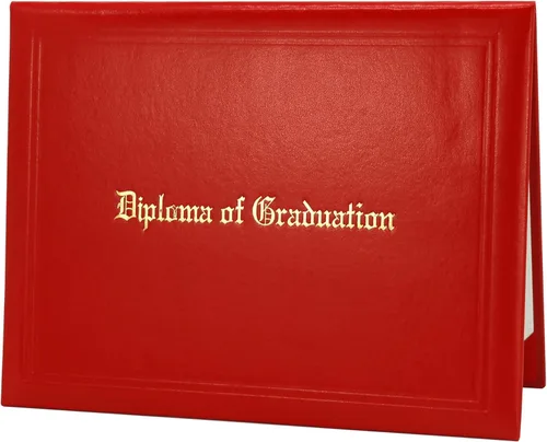 Vista 7 de GraduatePro Funda impresa para diploma de 8.5 x 11 pulgadas, cubierta acolchada de cuero sintético, soporte para documentos de graduación