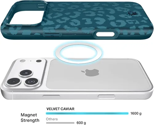 Vista 64 de VELVET CAVIAR Funda para iPhone 15, compatible con MagSafe, probada contra caídas de 10 pies, fundas protectoras de diseño, leopardo color rosa
