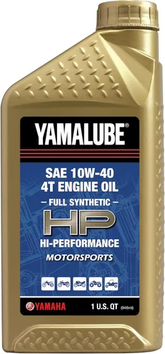 Vista 2 de Aceite de motor sintético completo de alto rendimiento Yamalube 4T de Yamaha - 1 galón, #LUB-10W40-FS-04