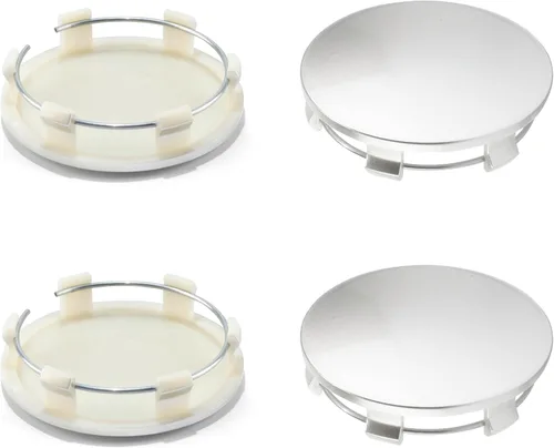 Vista 8 de 4 piezas de tapacubos centrales para llantas de GMC de 2005-2013, compatibles con tapacubos de Sierra/Yukon/Denali, cromados exteriores de 83 mm