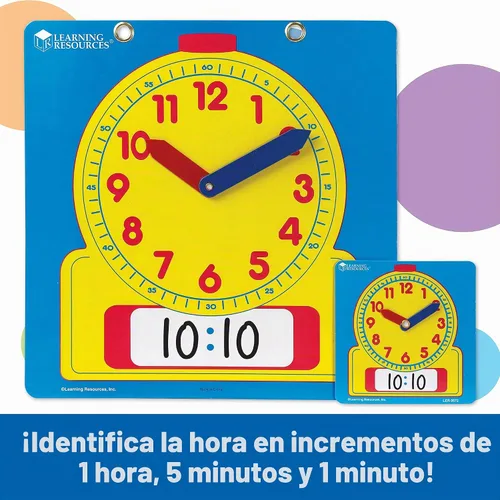 Vista 3 de Learning Resources Juego de aula de relojes de escritura y limpieza