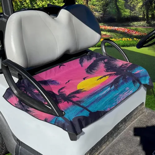 Vista 39 de Fundas universales para asiento de carrito de golf, suaves y cómodas, protección para todo tipo de clima, funda para carrito de golf para 2