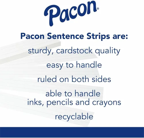 Vista 2 de Pacon® Peacock® - Tiras de frases superbrillantes, colores surtidos, paquete de 100