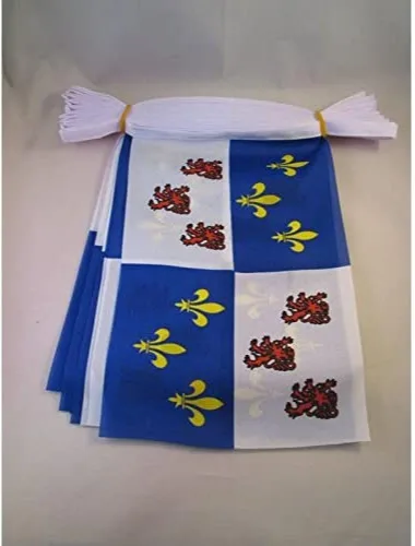 Vista 177 de Guatemala 19.7 ft BUNTING Flag 20 banderas 9'' x 6'' - Banderas de cuerda guatemalteca 5.9 x 8.3 in - AZ FLAG