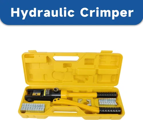 Vista 2 de WFLNHB Herramienta de prensado de terminales de terminal de cable de alambre hidráulico de 16 toneladas con 11 troqueles YQK-300 apto para cables