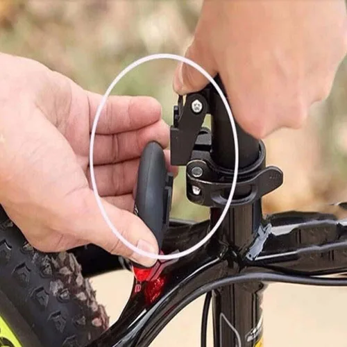 Vista 5 de anso Luz trasera LED con energía solar intermitente luz trasera bicicleta bicicleta lámpara seguridad 2 LED reflector