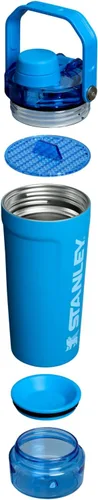 Vista 2 de STANLEY Vitalize - Botella agitadora de 20 onzas Taza agitadora de acero inoxidable aislada y a prueba de fugas Base de almacenamiento y tapa